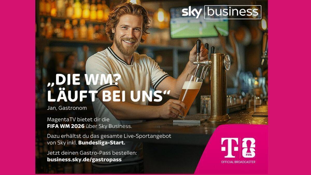 Fußball in der Gastronomie - mit Sky und der Telekom. 