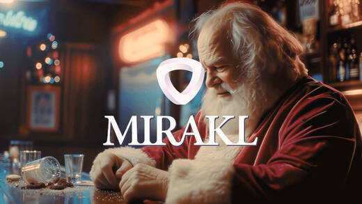 Verzweiflung pur: Der Weihnachtsmann hat zu viel Arbeit.