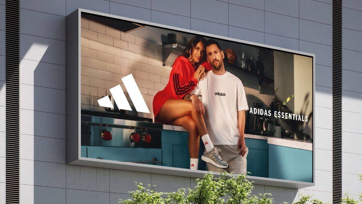 Lionel Messi und seine Ehefrau Antonela Roccuzzo werben gemeinsam für Adidas.