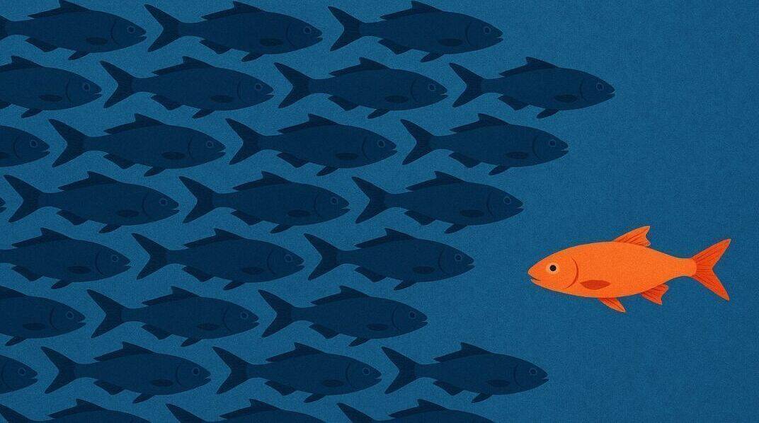 Gegen den Strom schwimmen - dazu braucht es auch im Marketing Mut.